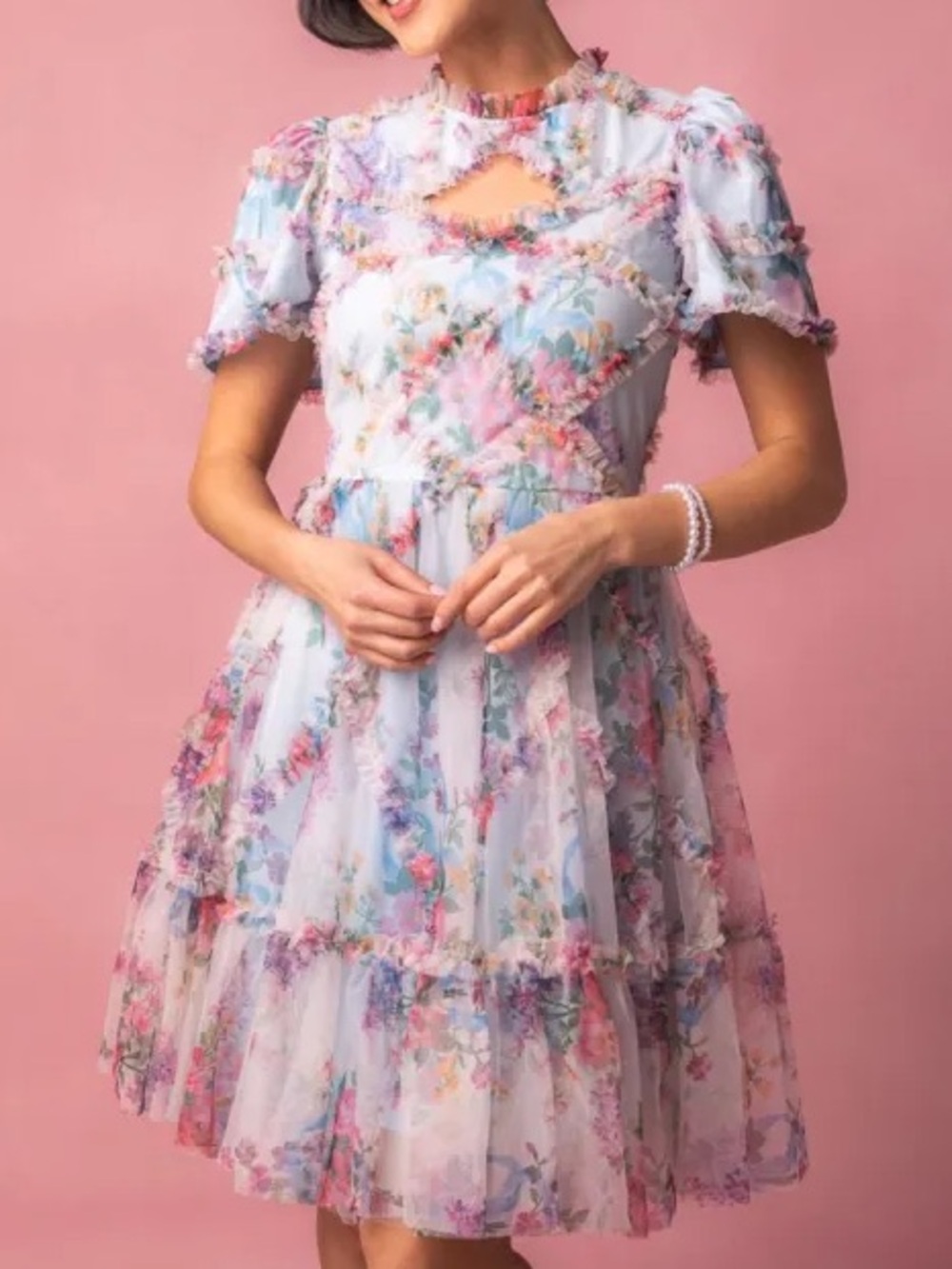 Ivy City Co Quinn Floral Cutout Dress XL NEW